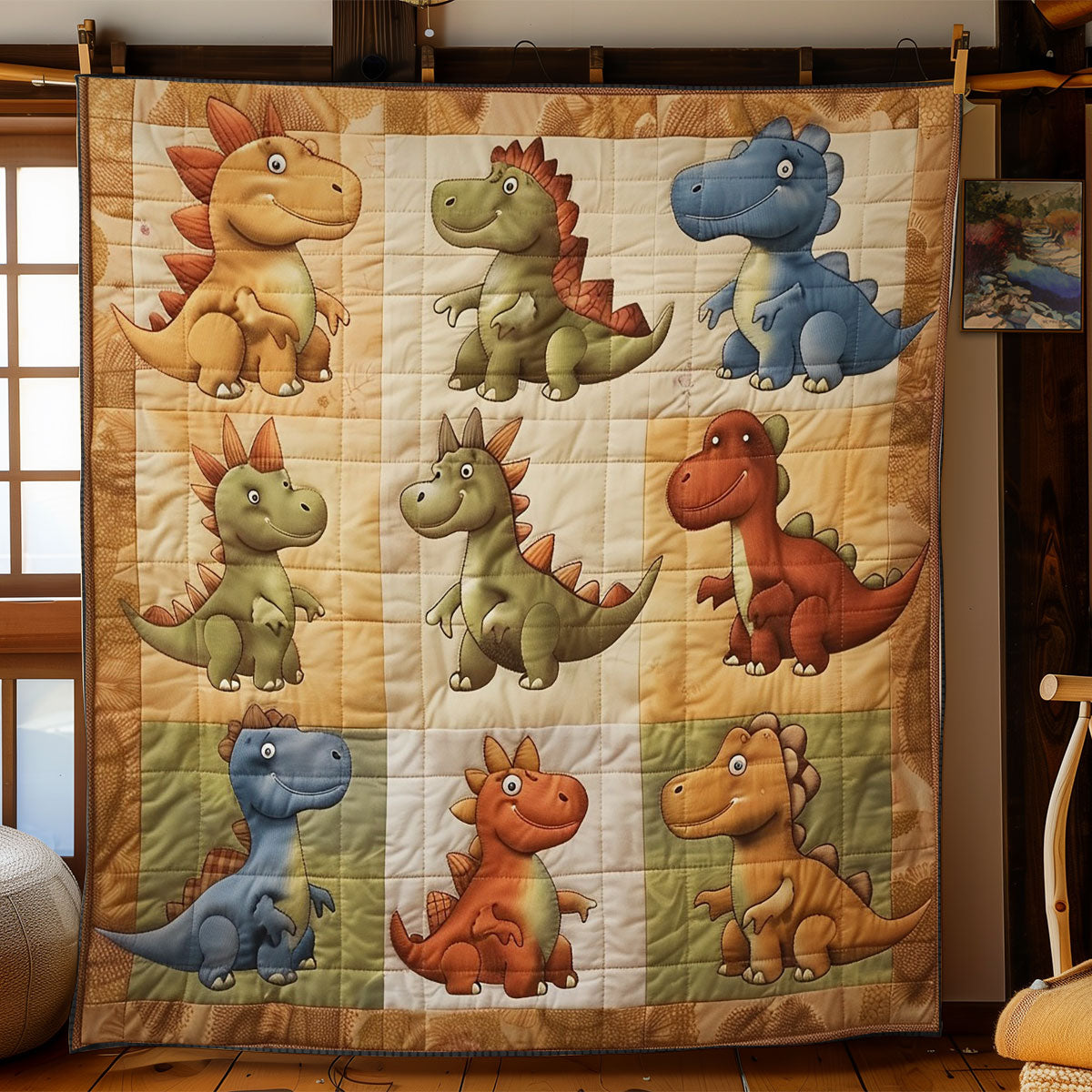 Dinosaurs Funny WO2308048CL Quilt