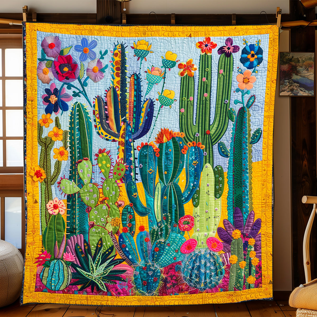 Dreaming Cactus XR1608021CL Quilt