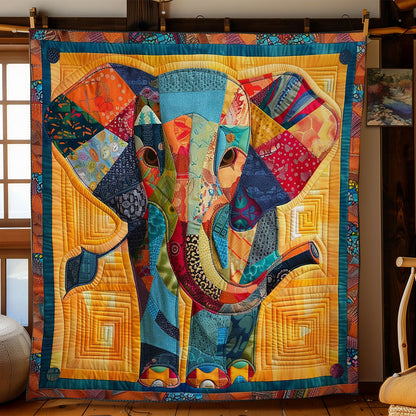 Elephant Colorful WO2708007CL Quilt