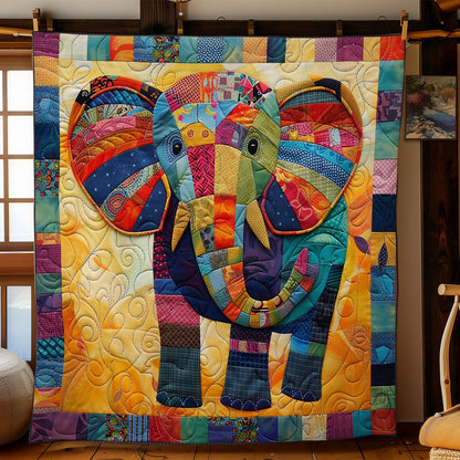 Elephant Colorful WO2708008CL Quilt