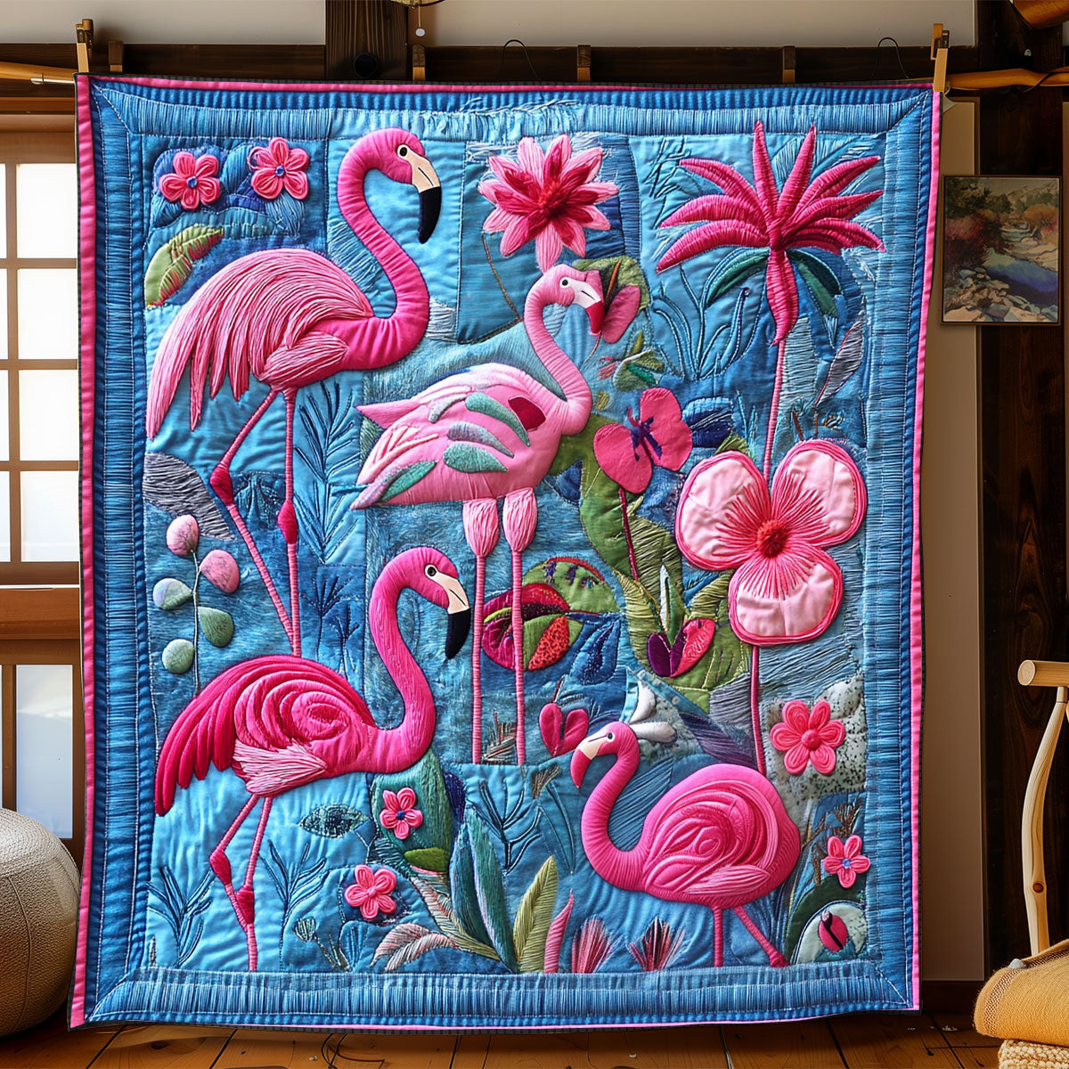 Flamingo Paradise XR2208006CL Quilt