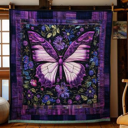 Floral Purple Butterfly XR1009037CL Quilt