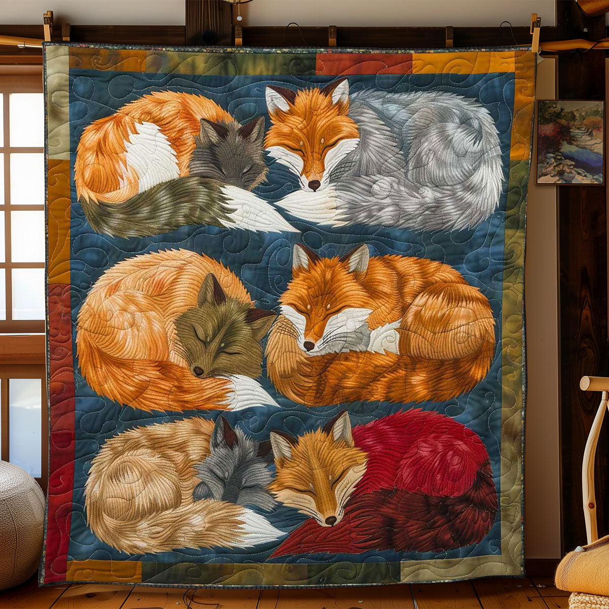 Fox Sleeping WP1008009CL Quilt