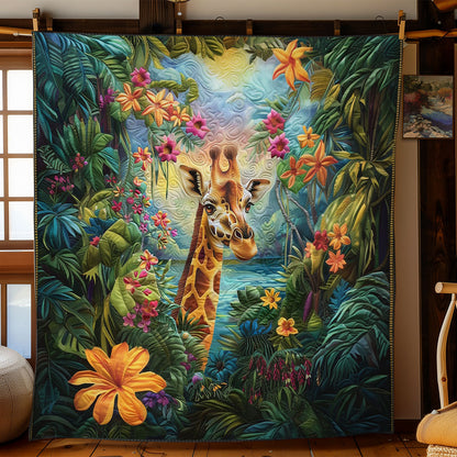 Giraffes And Flowers WO2308008CL Quilt