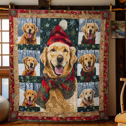 Golden Retriever And The Winter WO2608024CL Quilt