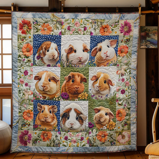 Guinea Pigs And Floral WO2708030CL Quilt