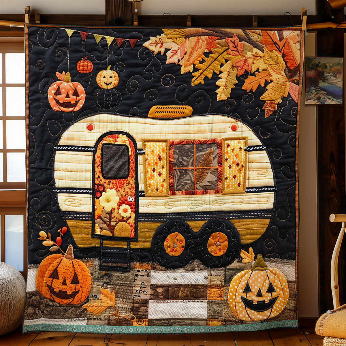 Halloween Camper XR3008014CL Quilt