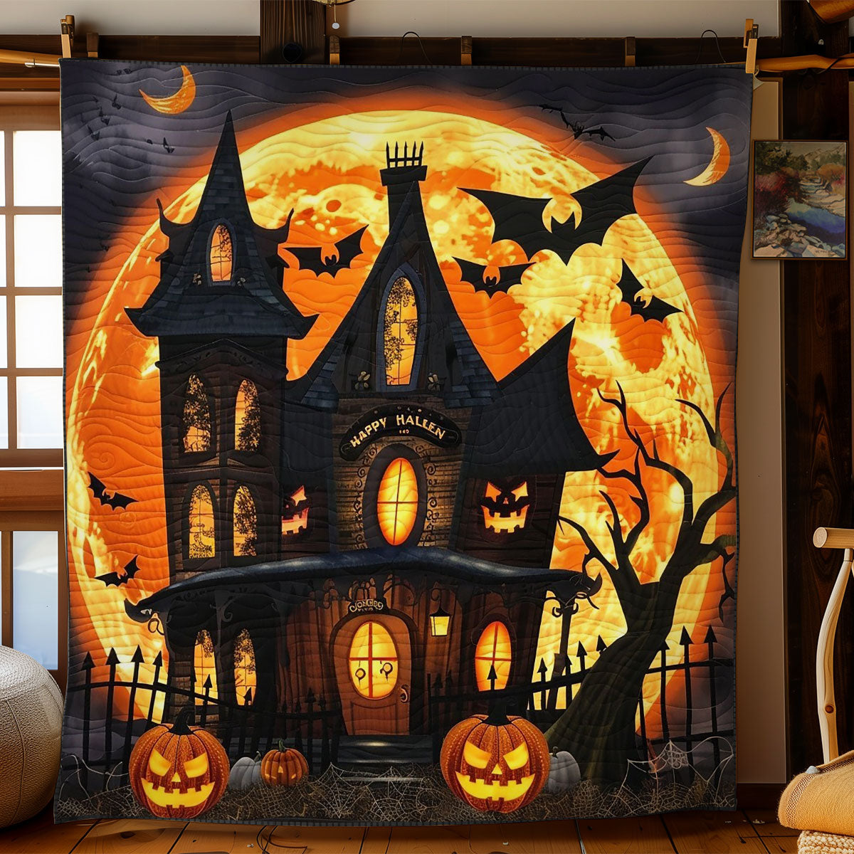 Halloween Scary WO2408024CL Quilt
