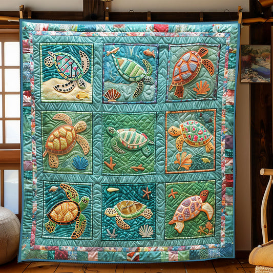 Happy Ocean Turtles XR2308023CL Quilt