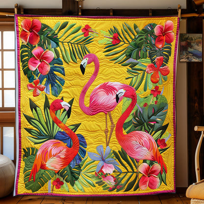 Hibicus Flamingos XR1308050CL Quilt