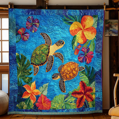 Hibicus Sea Turtles XR1409011CL Quilt