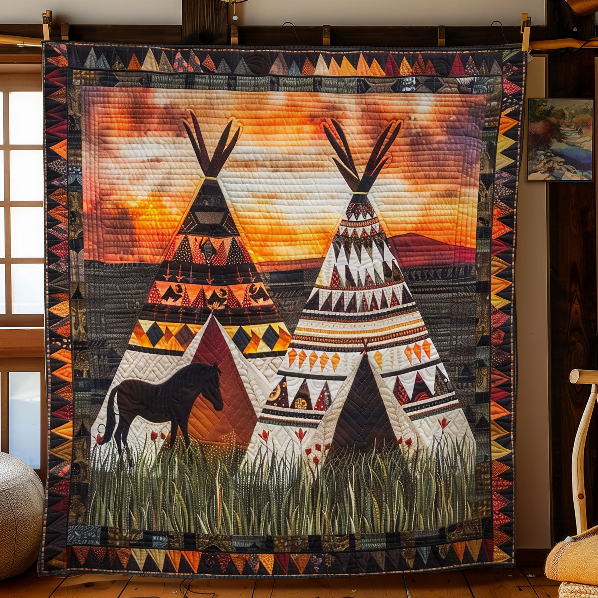 Horse And Tents WO2608012CL Quilt