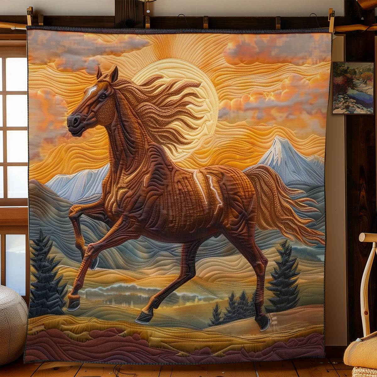 Horse Running WO1608040CL Quilt