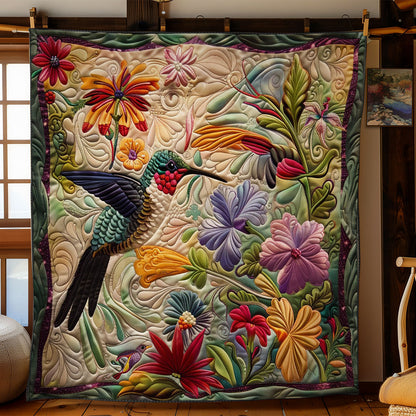 Hummingbird And Floral WO2708014CL Quilt