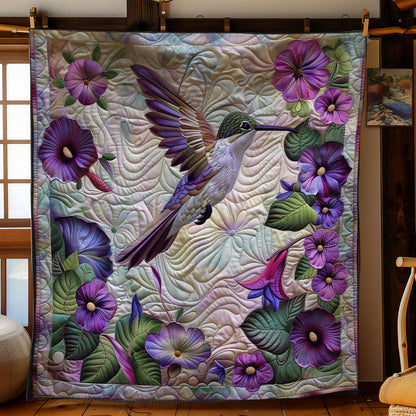 Hummingbird Purple WO2808010CL Quilt