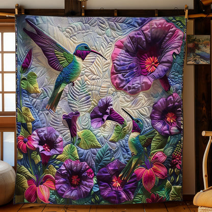 Hummingbirds And Convolvulus Flowers WO2608034CL Quilt