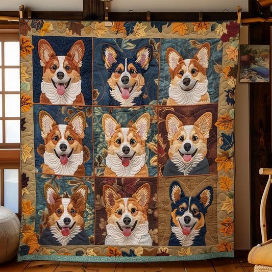 Joyful Corgi XR2708009CL Quilt