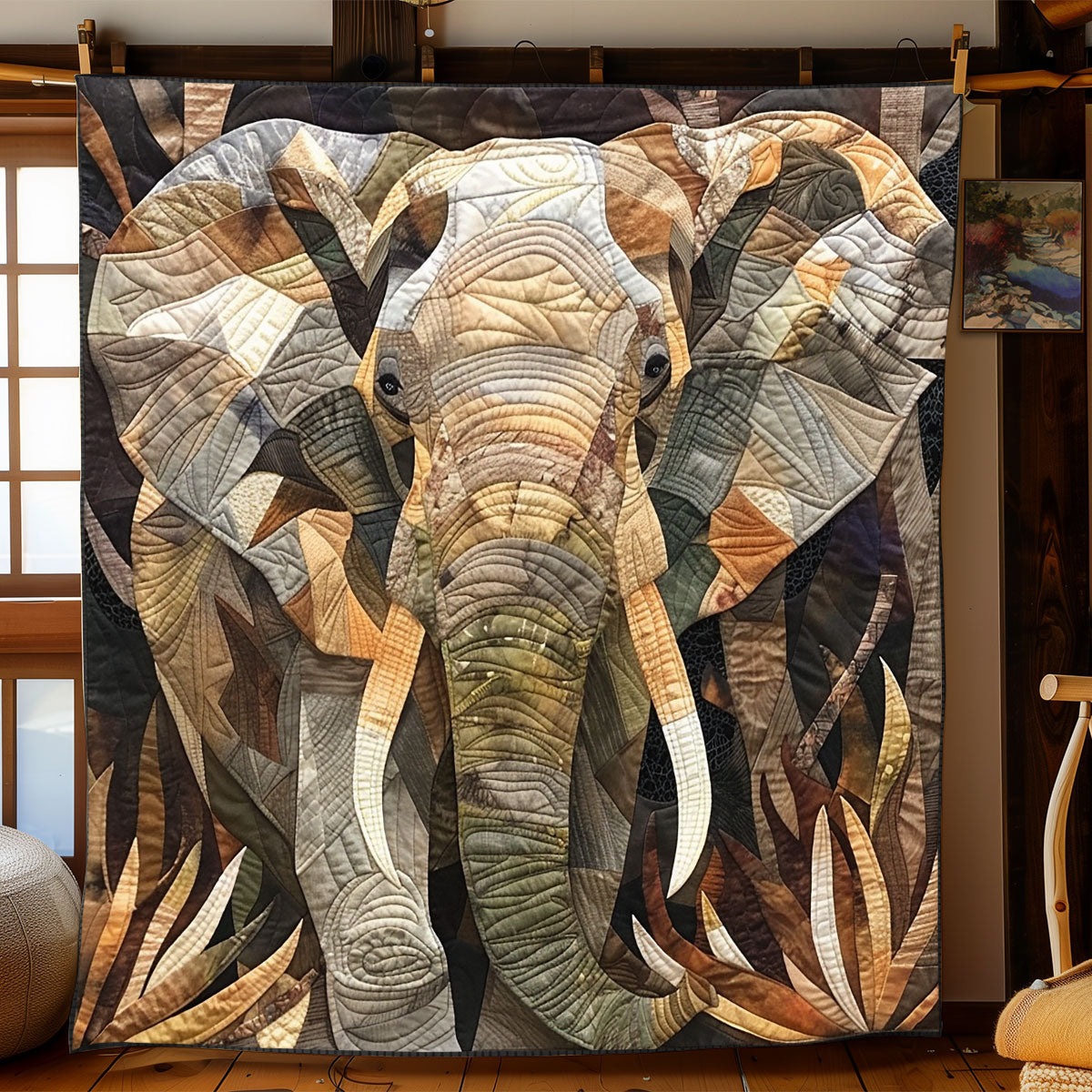 Jungle Elephant XR2208008CL Quilt