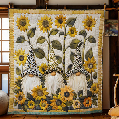 Leopard Sunflower Gnomes XR2808021CL Quilt