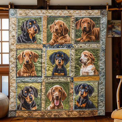 Lovable Dachshunds WG2408002CL Quilt