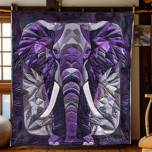 Majestic Purple Elephant XR1008040CL Quilt