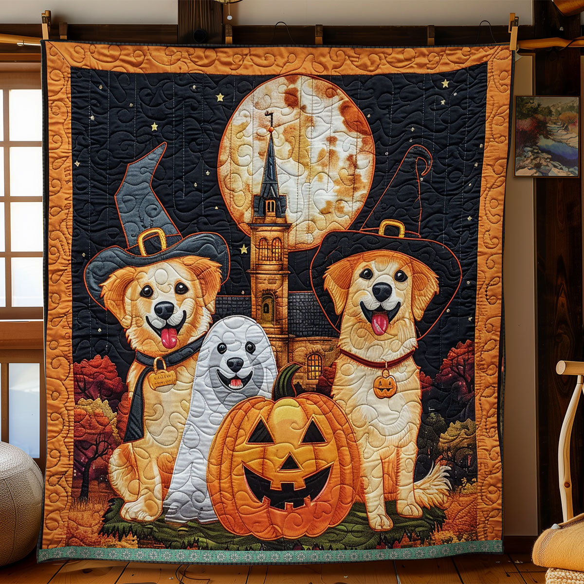 Moonlit Golden XR3008022CL Quilt