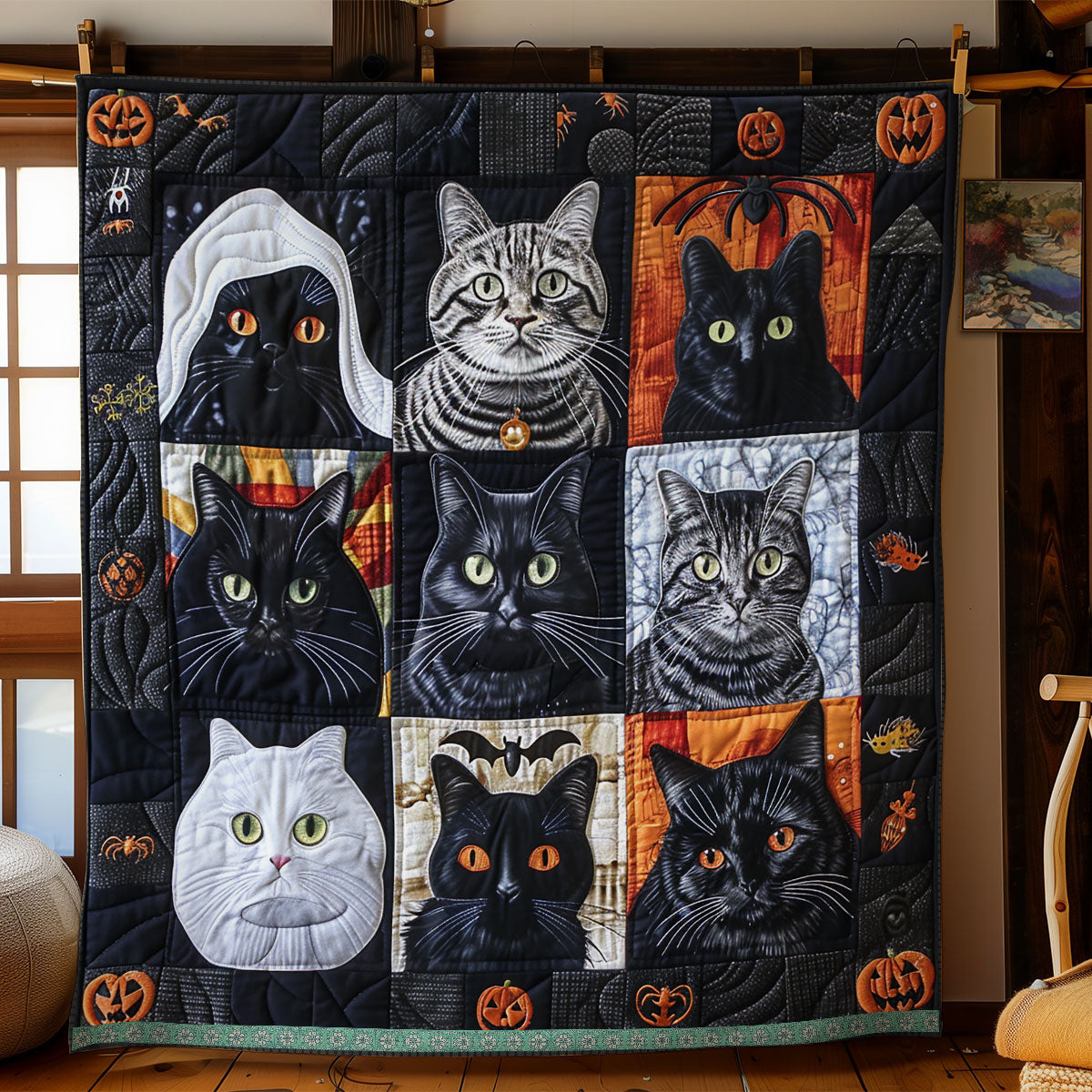 Mysterious Cats XR2808013CL Quilt