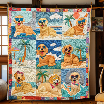 Ocean Golden Retriever Playtime XR2408022CL Quilt