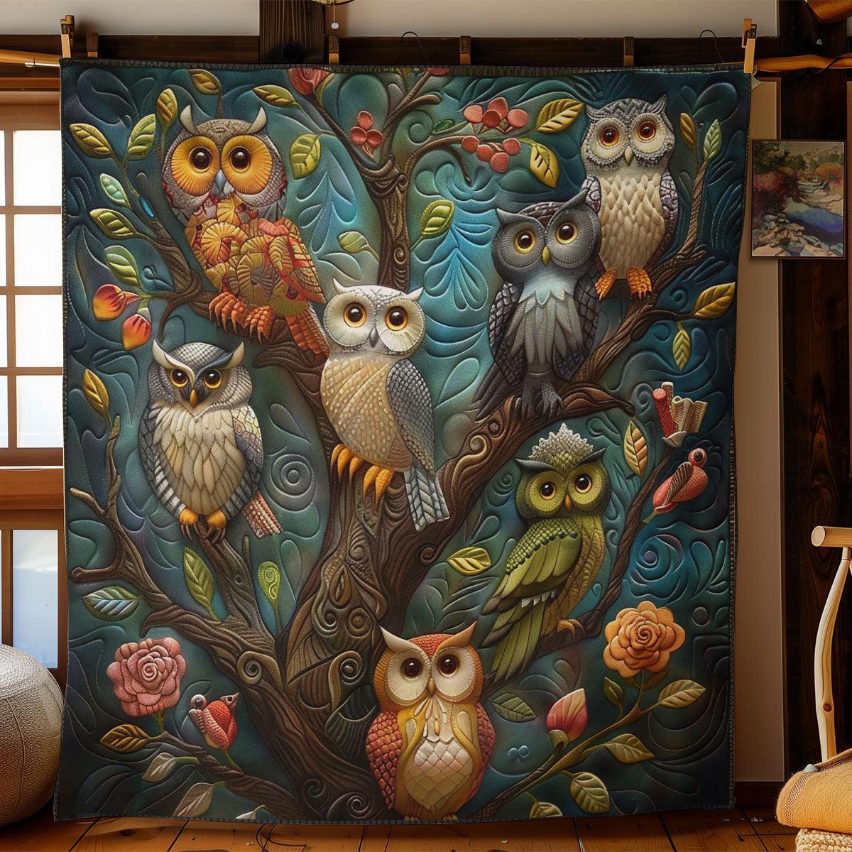 Owls On The Tree WO3008031CL Quilt