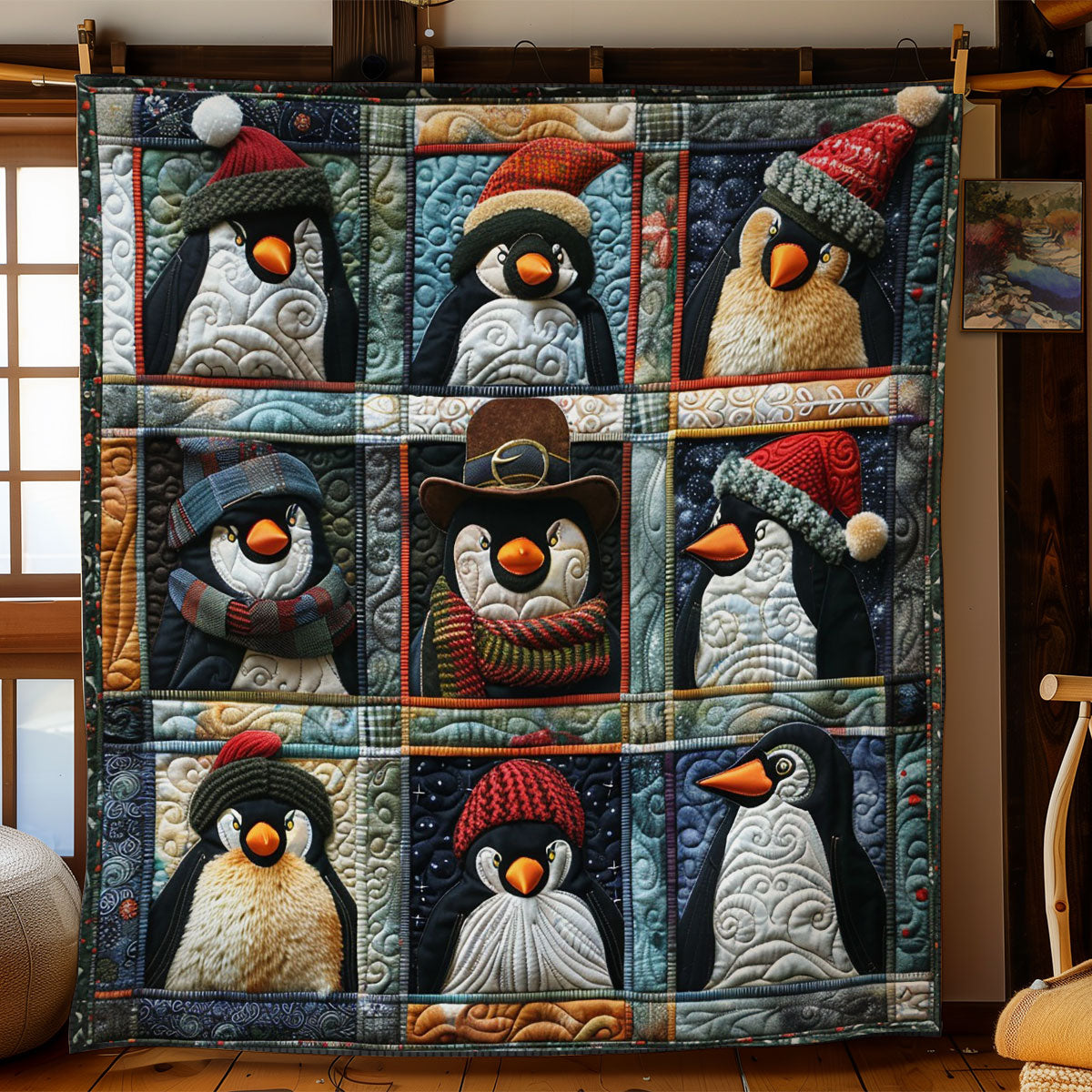 Penguin And The Winter WO2608049CL Quilt