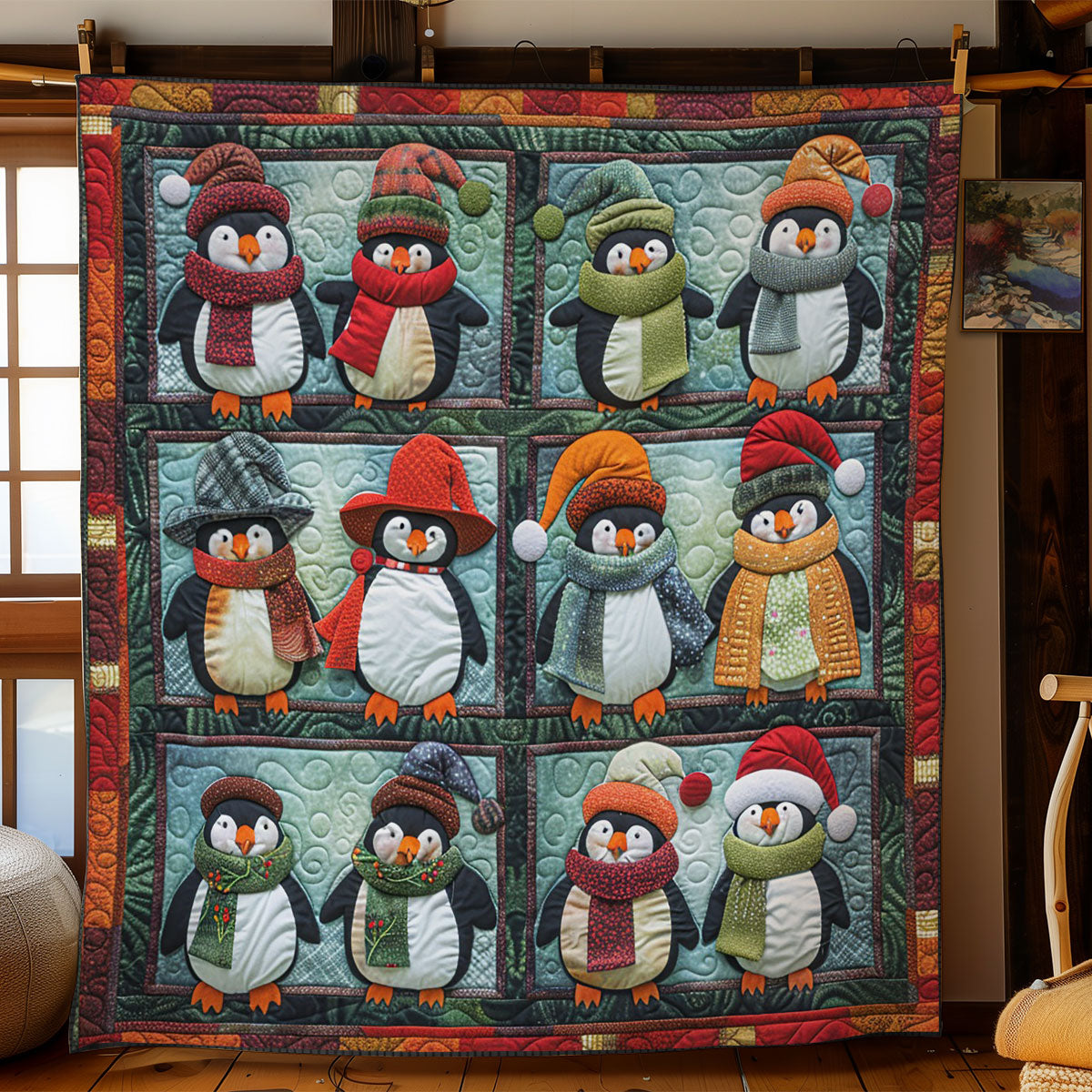 Penguins And The Winter WO2608046CL Quilt