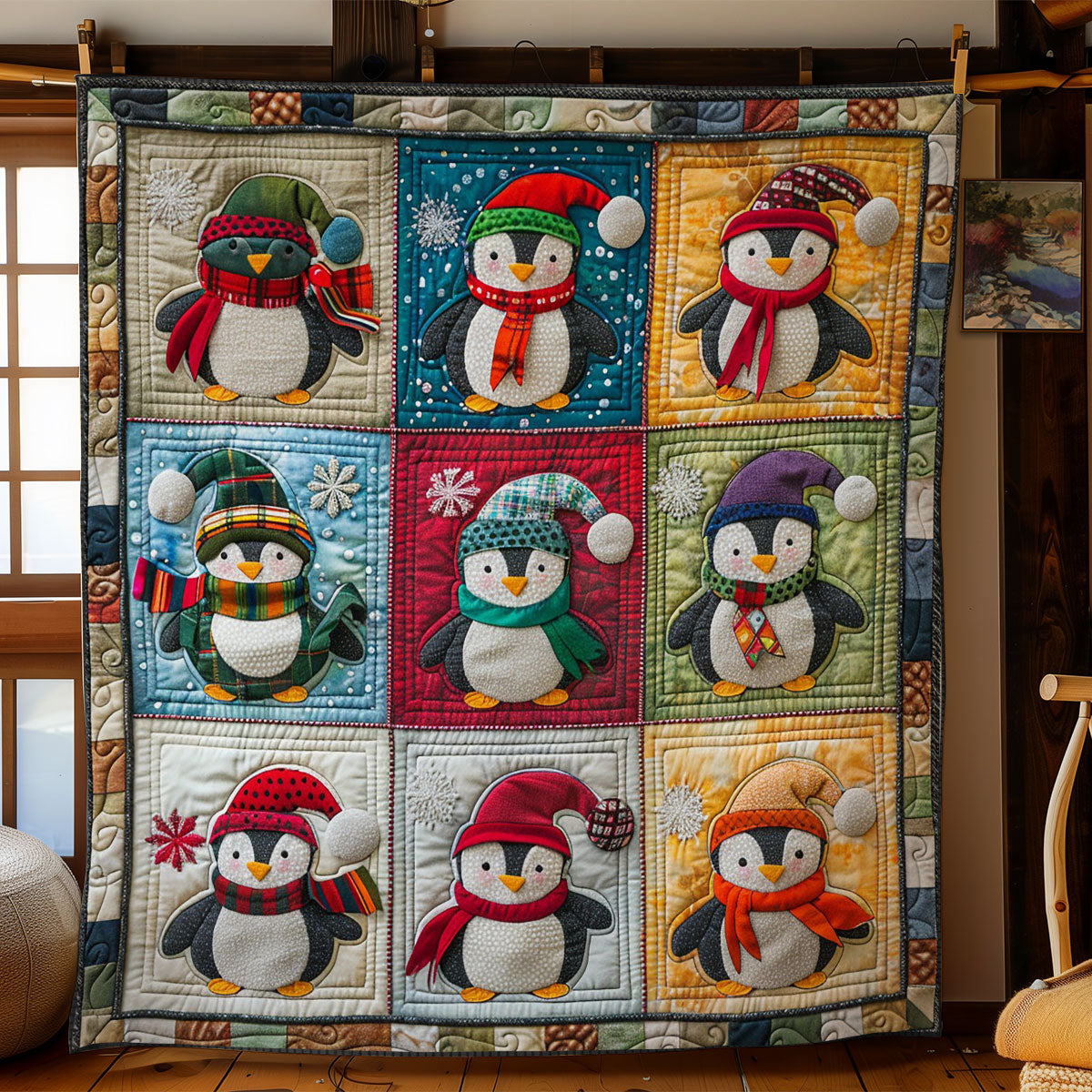 Penguins Warm WO2608052CL Quilt