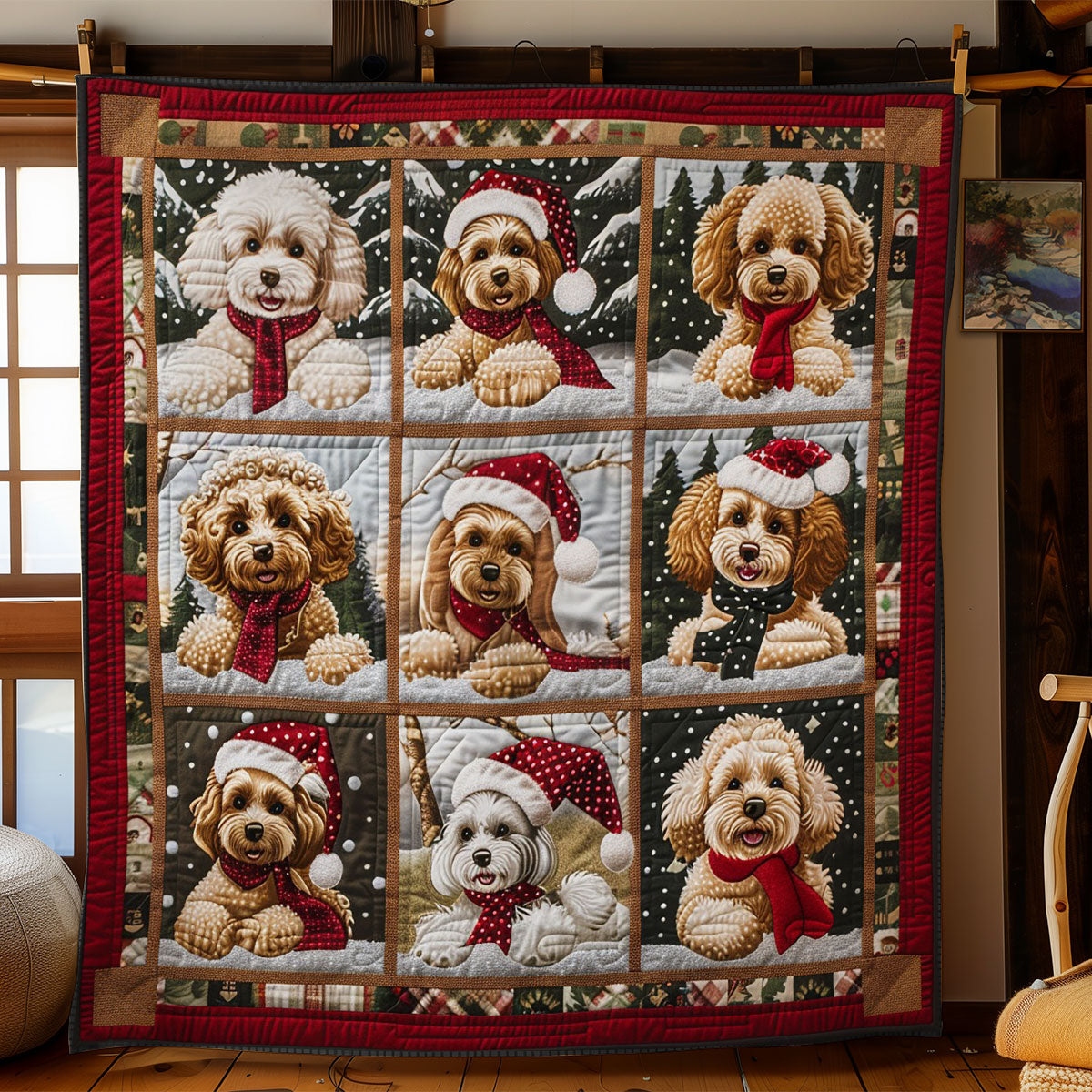 Poodle And Snow WO2708025CL Quilt