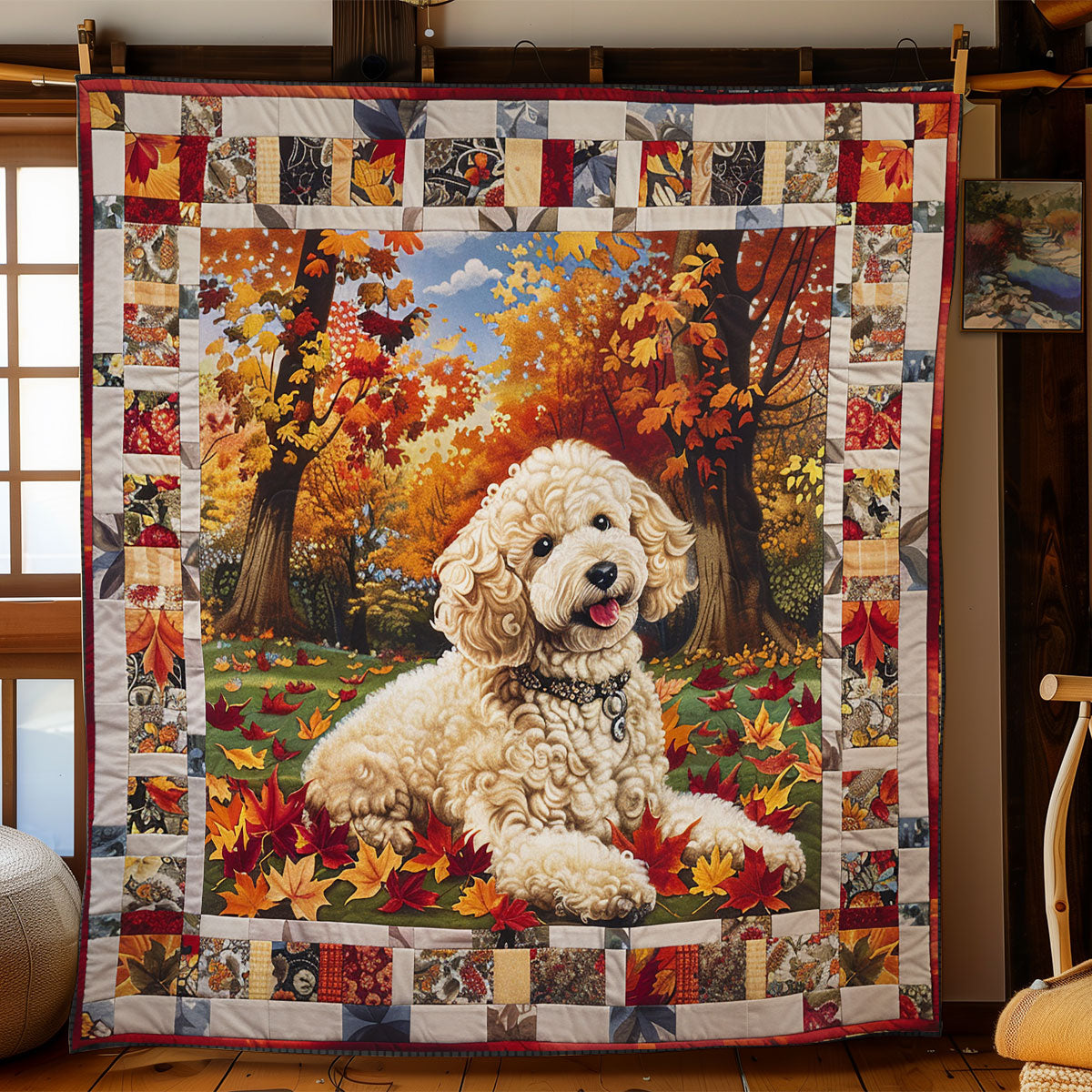 Poodle Autumn WO1608012CL Quilt