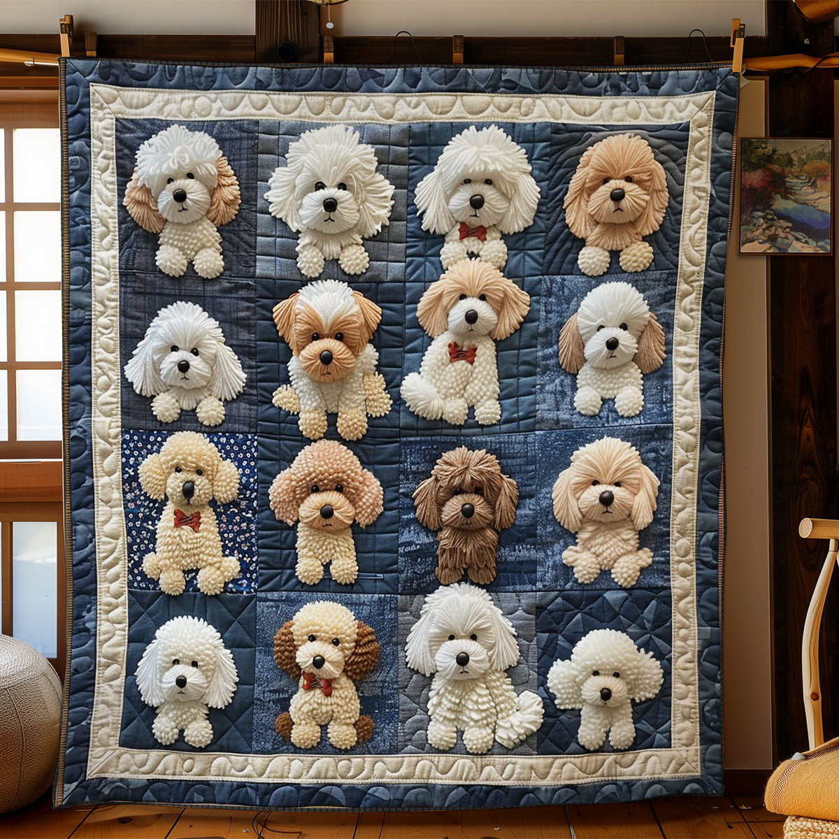 Poodle Dogs WO2308029CL Quilt