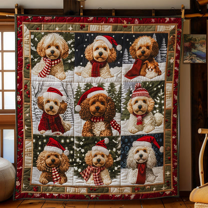 Poodles And Christmas WO2708021CL Quilt