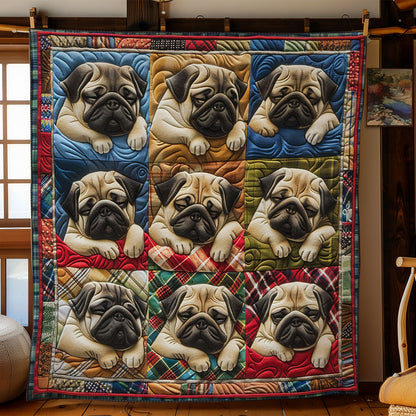 Pug Dogs WO2908042CL Quilt