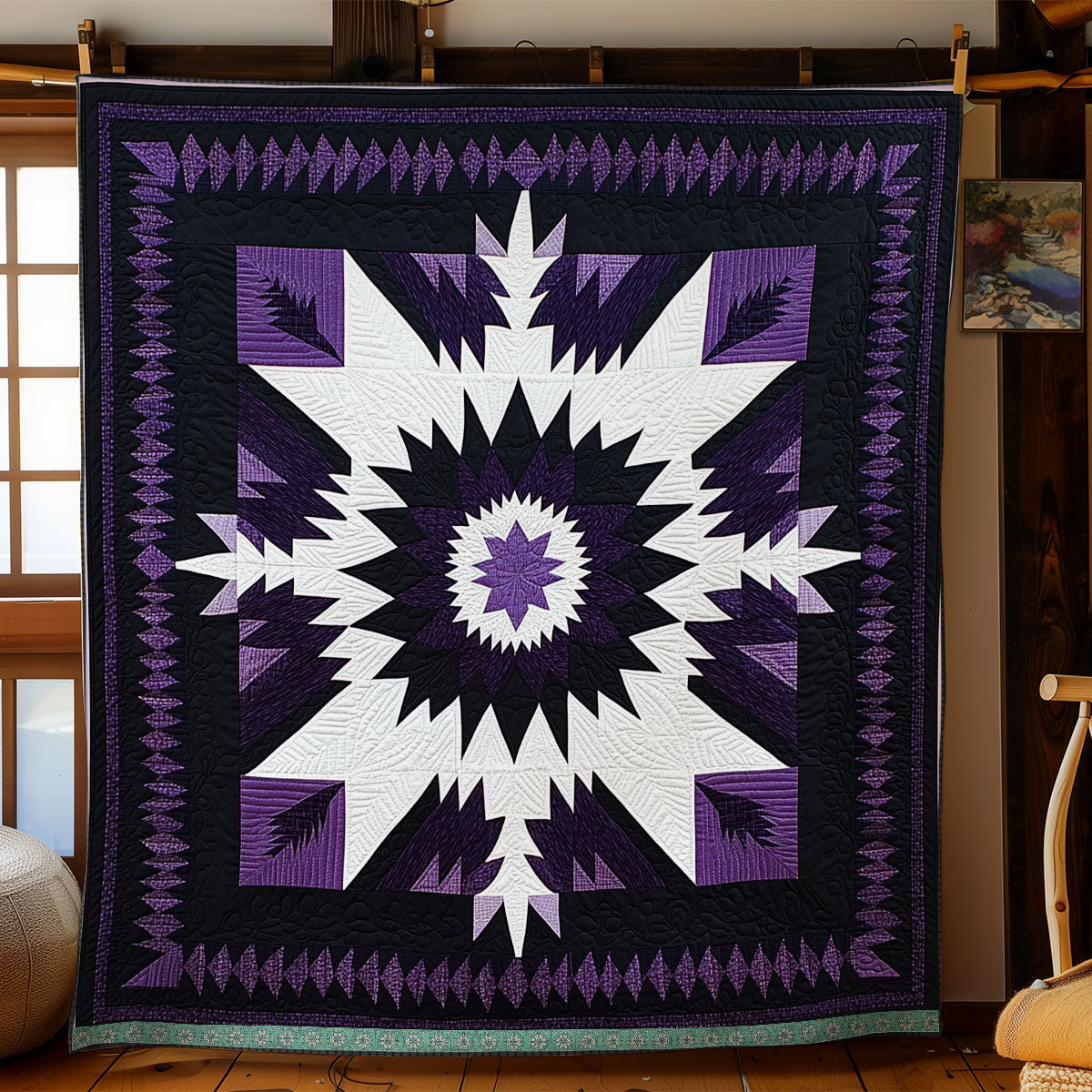 Purple Sharp Angle XR1309013CL Quilt