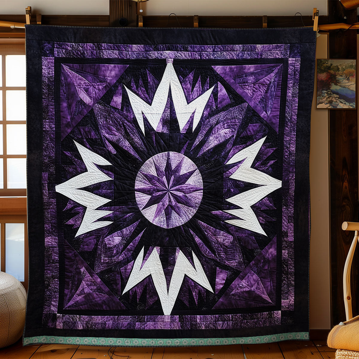 Purple Star Native American XR1309019CL Quilt