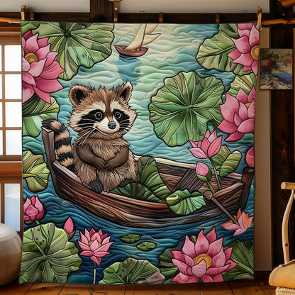 Raccoon Go Boating WO1908017CL Quilt