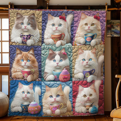 Rangdoll Cats And Cup WO2408033CL Quilt