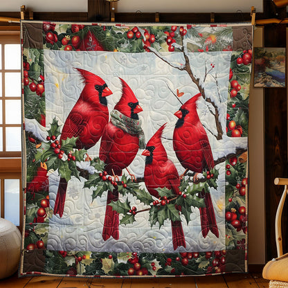 Red Cardinals In The Snow WO2308001CL Quilt