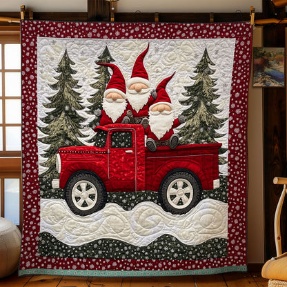 Red Truck With Gnomes XR1009014CL Quilt