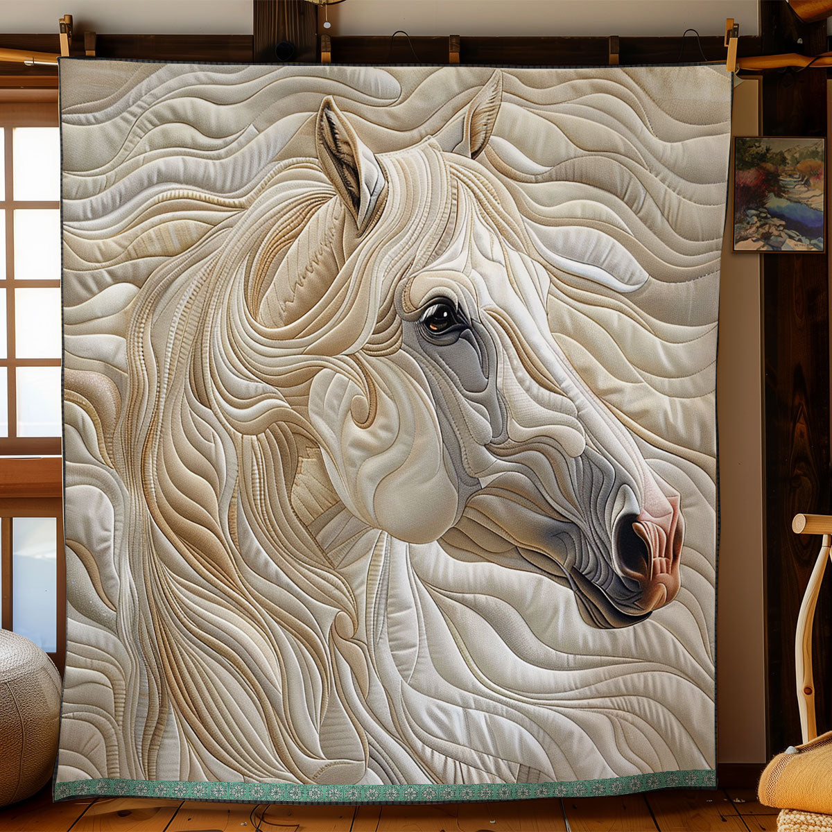 Running White Horse XR2906003CL Quilt