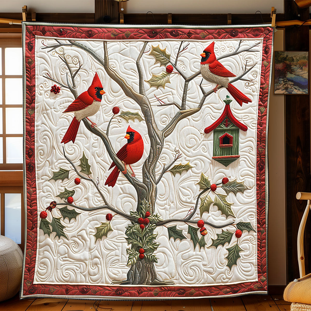 Scarlet Cardinals XR1008038CL Quilt