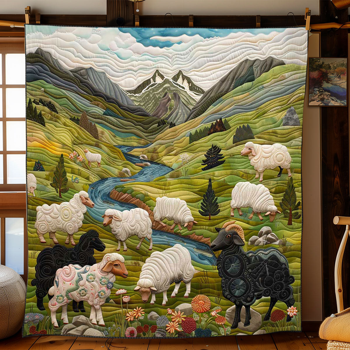 Sheep Valley WP1008021CL Quilt