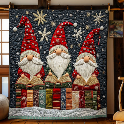 Snowflakes And Gnomes XR1009022CL Quilt