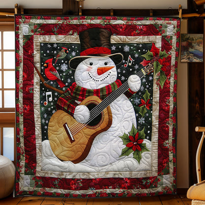 Snowman Playing Guitar WO2608017CL Quilt