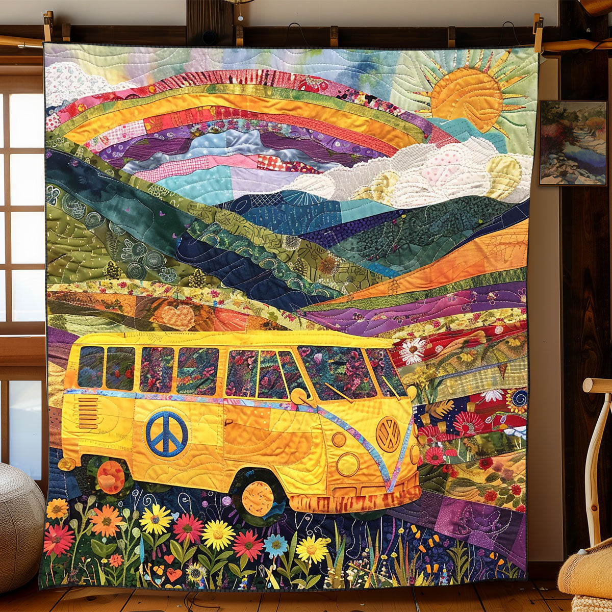 Sun Hippie Van XR1908057CL Quilt