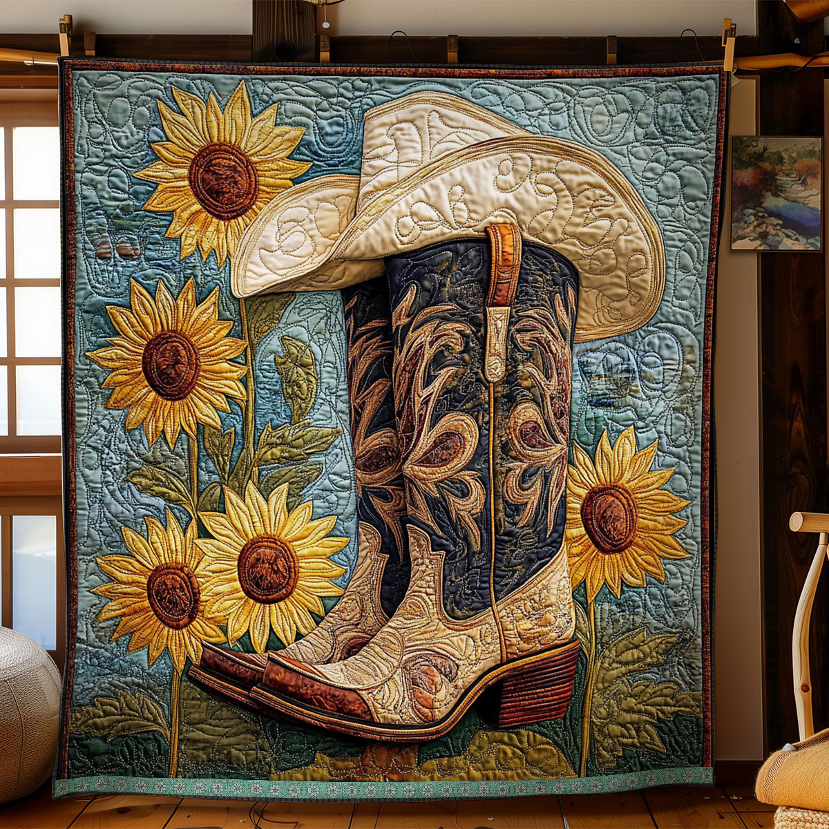 Sunflower Cowboy Hat XR1309021CL Quilt